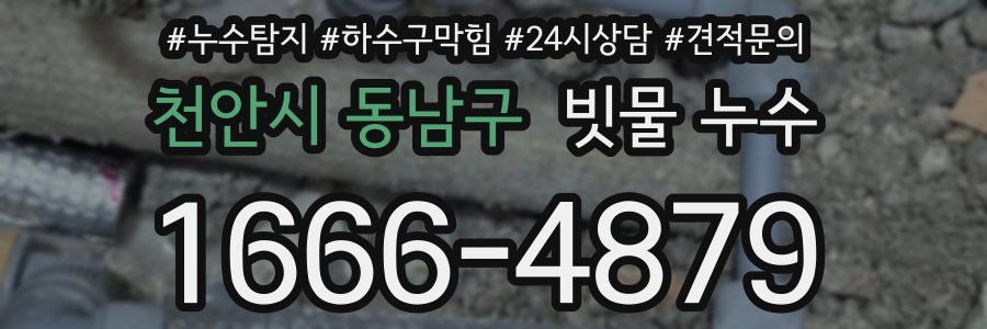 천안시 동남구 빗물 누수