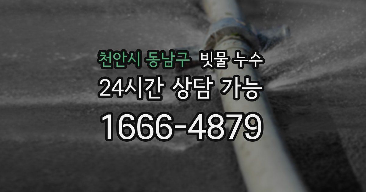 천안시 동남구 빗물 누수