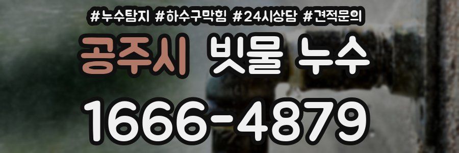 공주시 빗물 누수