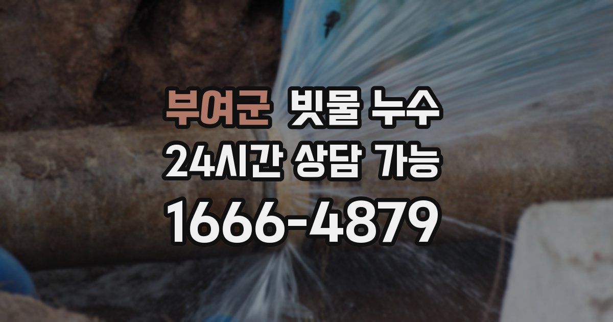 부여군 빗물 누수