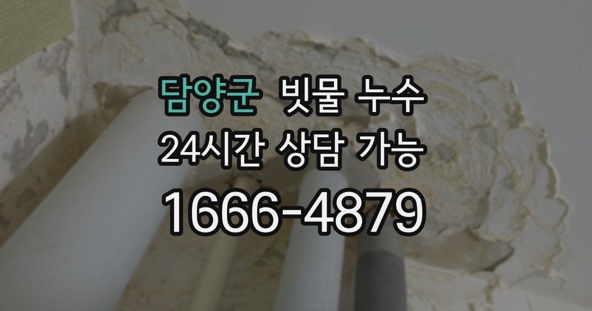담양군 빗물 누수