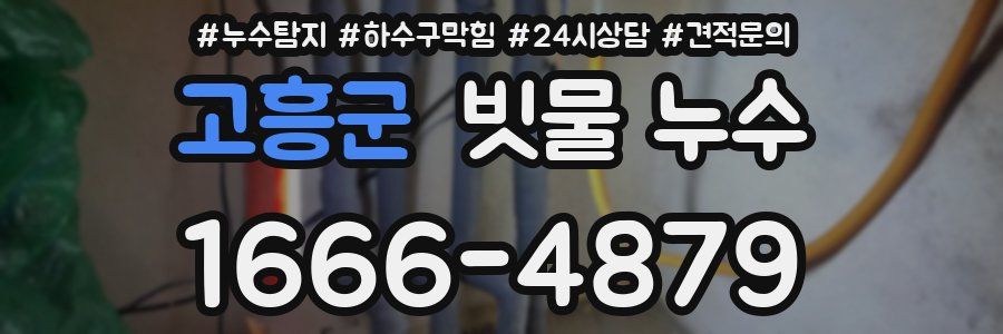 고흥군 빗물 누수