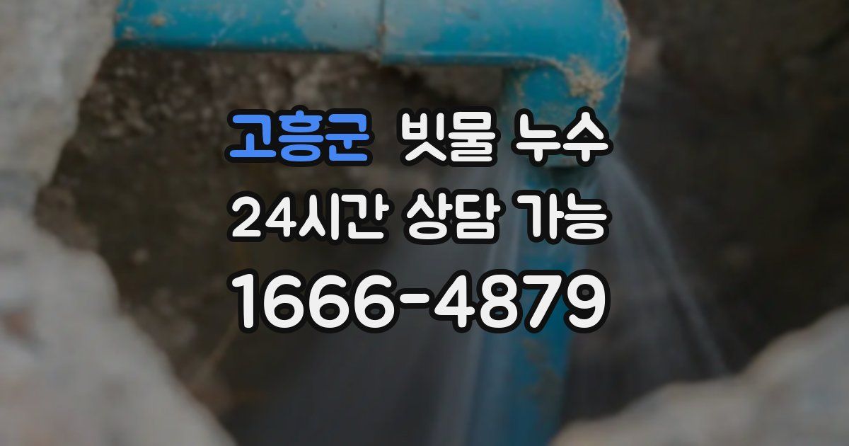 고흥군 빗물 누수