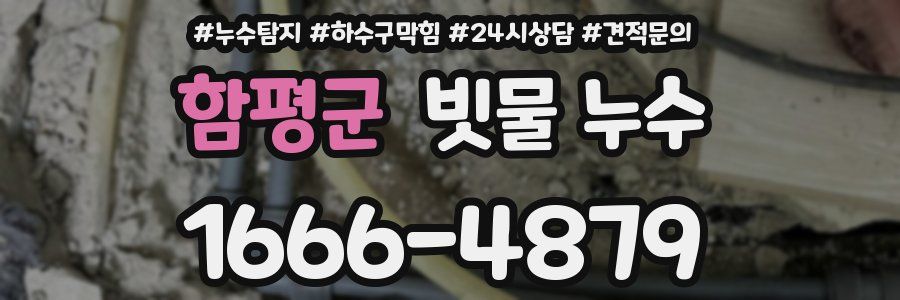 함평군 빗물 누수