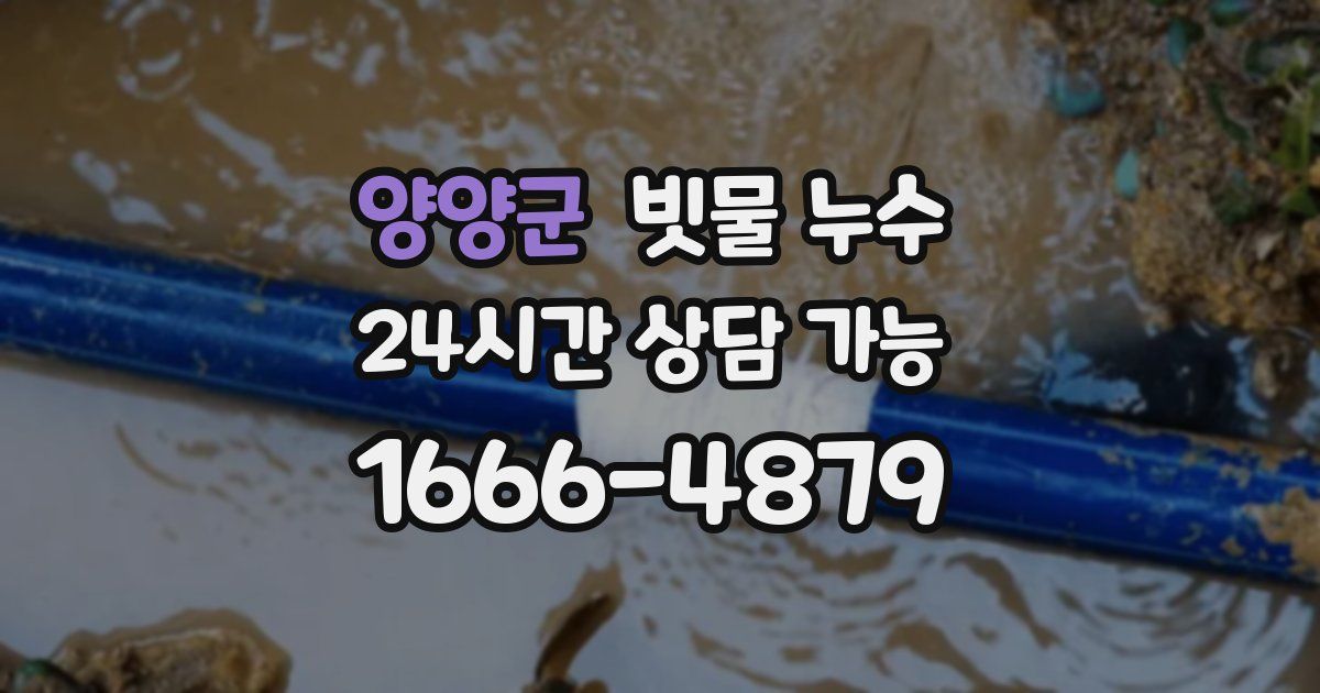 양양군 빗물 누수