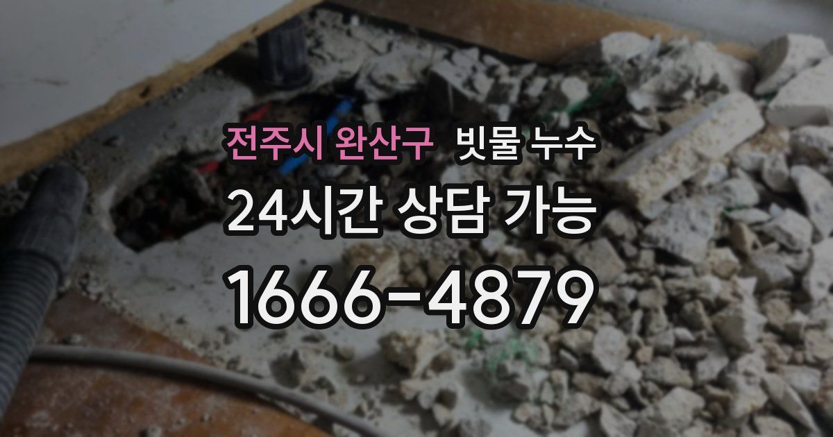 전주시 완산구 빗물 누수