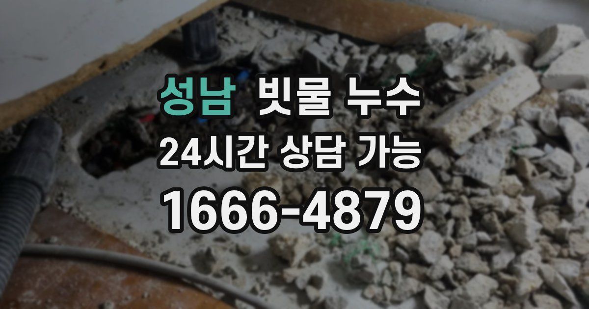 성남 빗물 누수