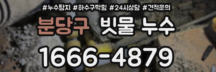 분당구 빗물 누수