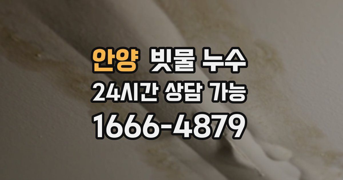 안양 빗물 누수