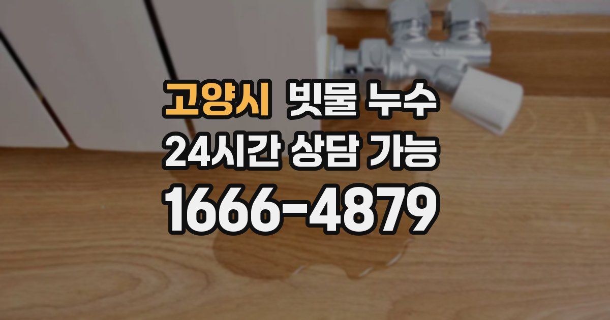 고양시 빗물 누수