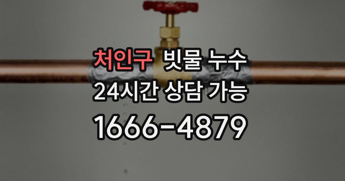 처인구 빗물 누수