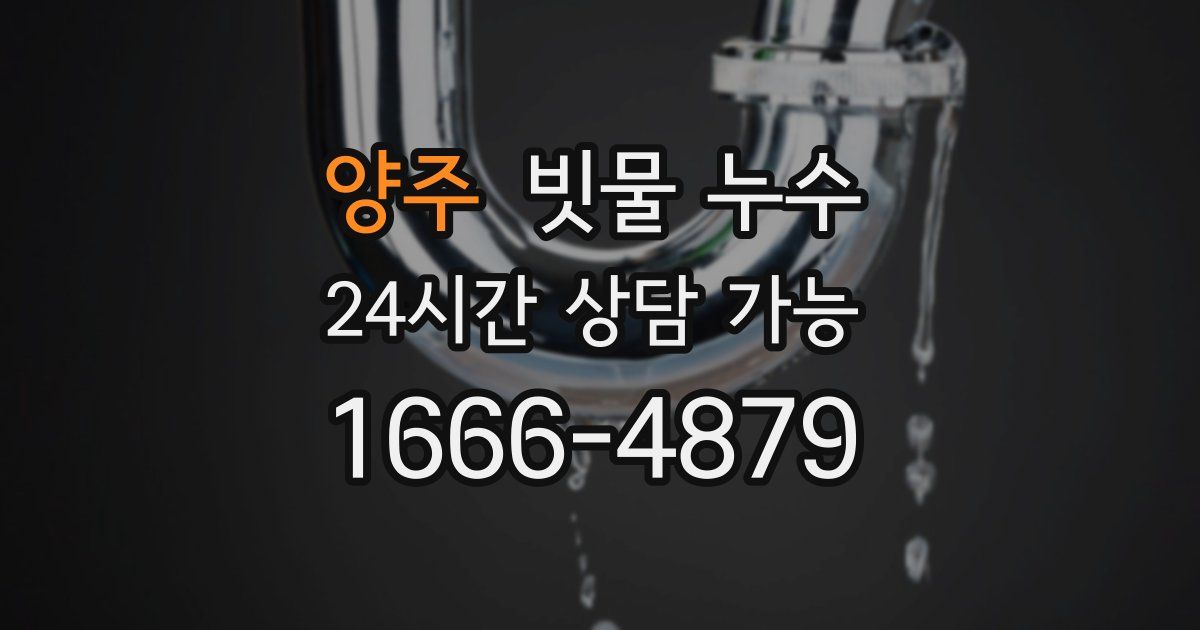 양주 빗물 누수