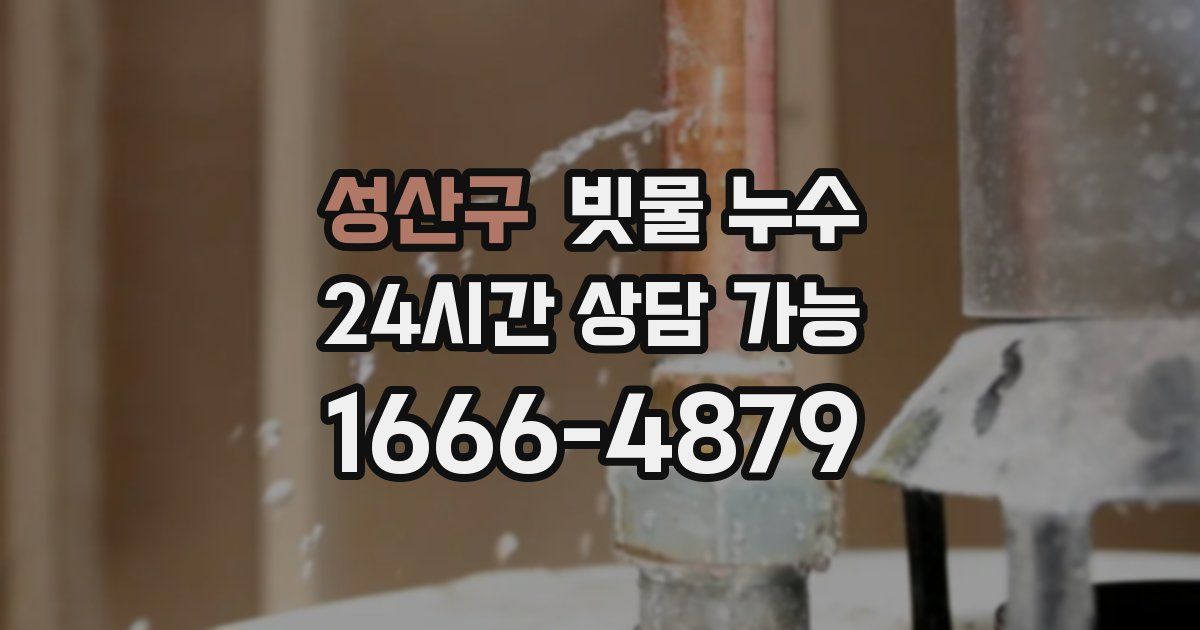 성산구 빗물 누수