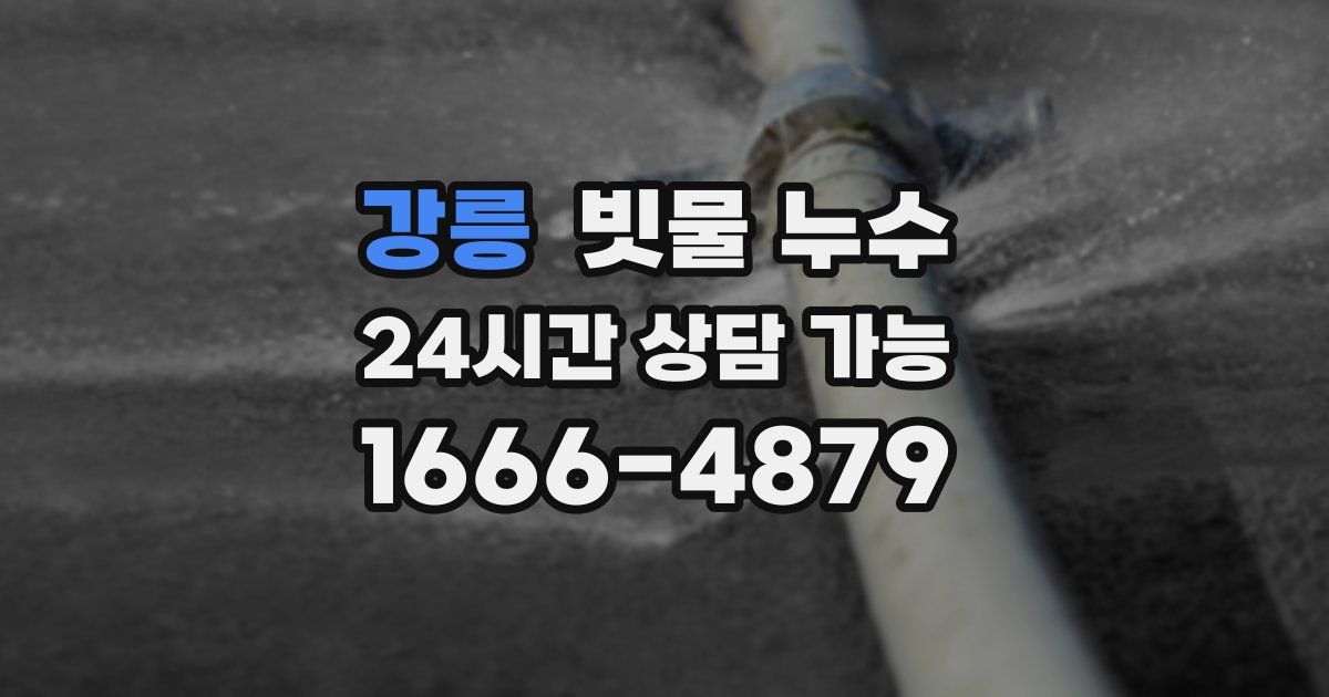 강릉 빗물 누수