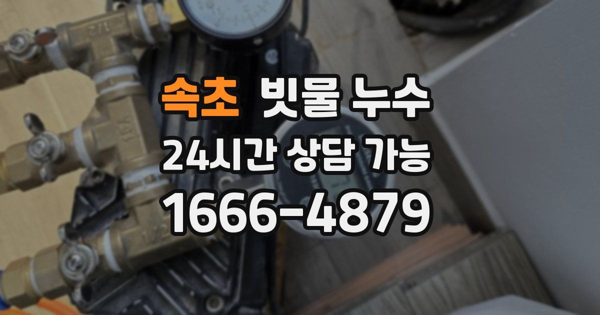 속초 빗물 누수