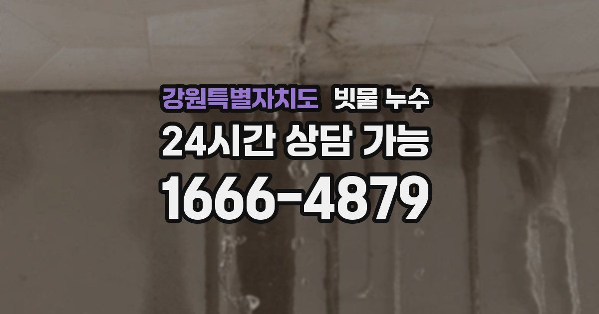 강원특별자치도 빗물 누수