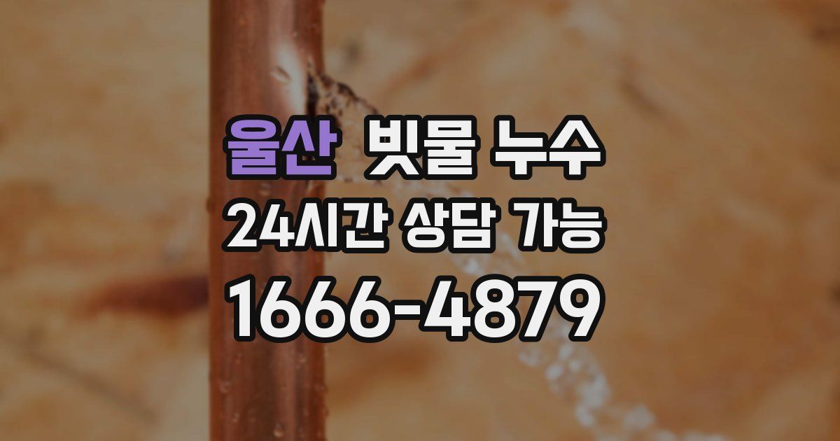 울산 빗물 누수