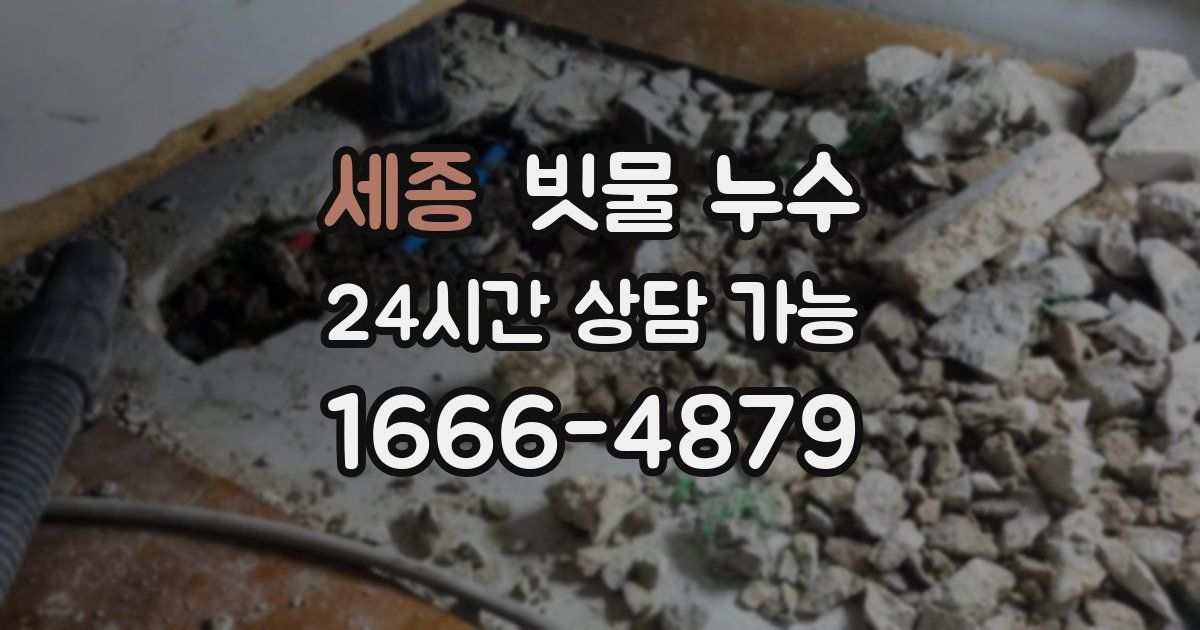 세종 빗물 누수