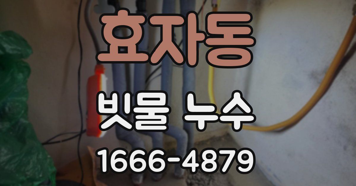 효자동 빗물 누수
