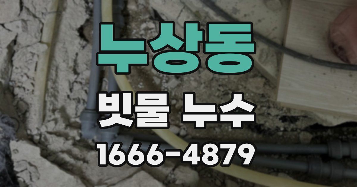 누상동 빗물 누수