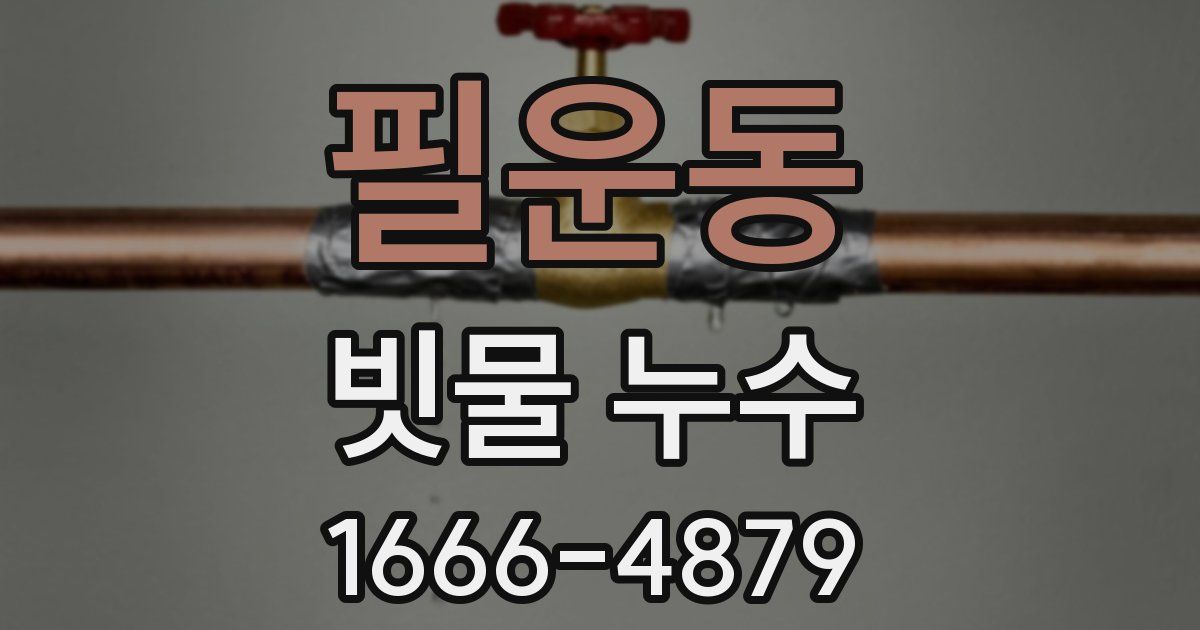 필운동 빗물 누수