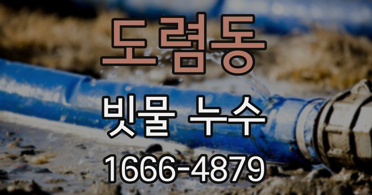 도렴동 빗물 누수