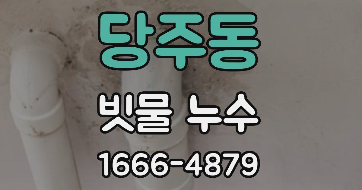 당주동 빗물 누수