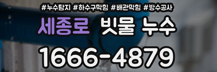 세종로 빗물 누수