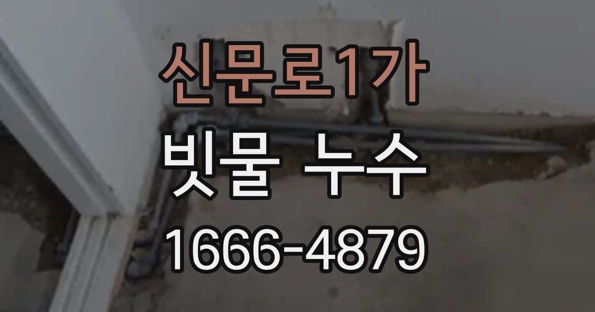 신문로1가 빗물 누수