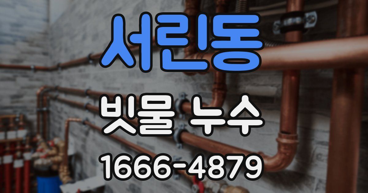 서린동 빗물 누수