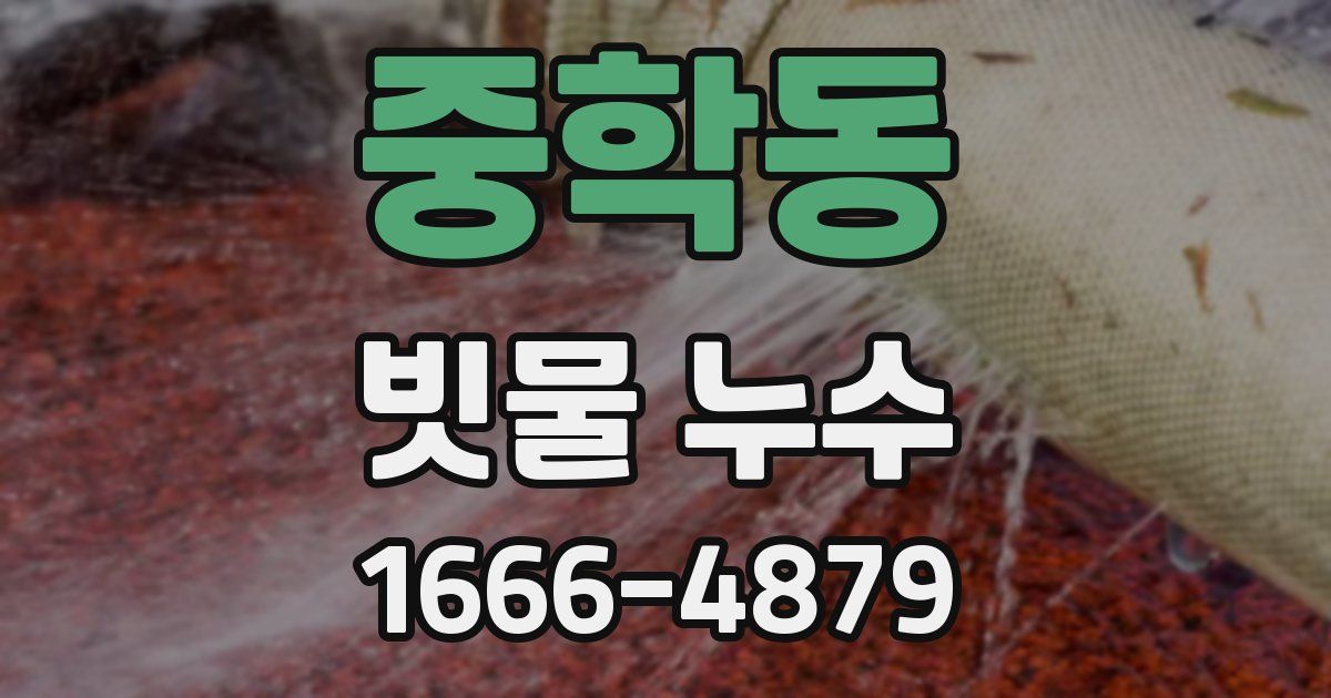 중학동 빗물 누수