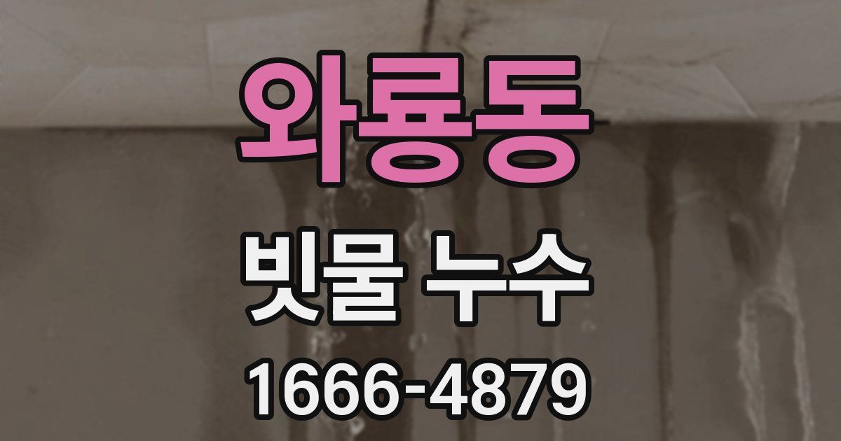 와룡동 빗물 누수