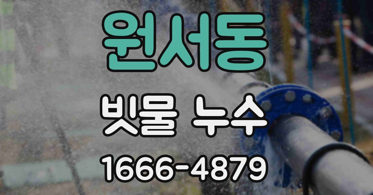 원서동 빗물 누수