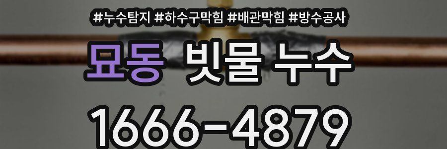 묘동 빗물 누수