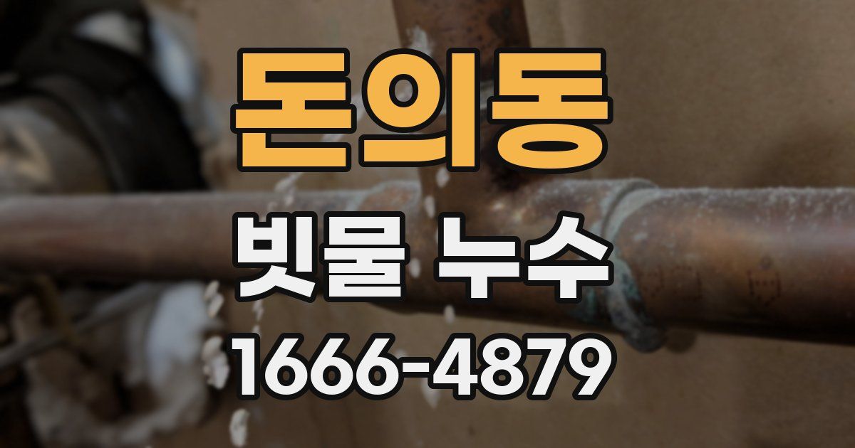 돈의동 빗물 누수