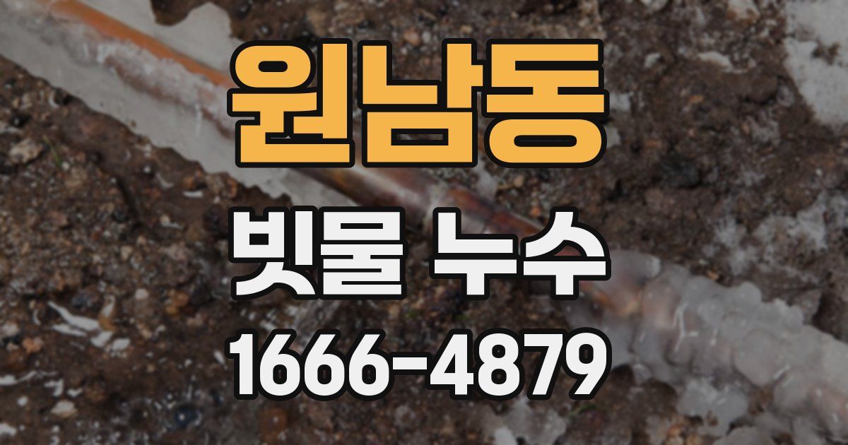 원남동 빗물 누수