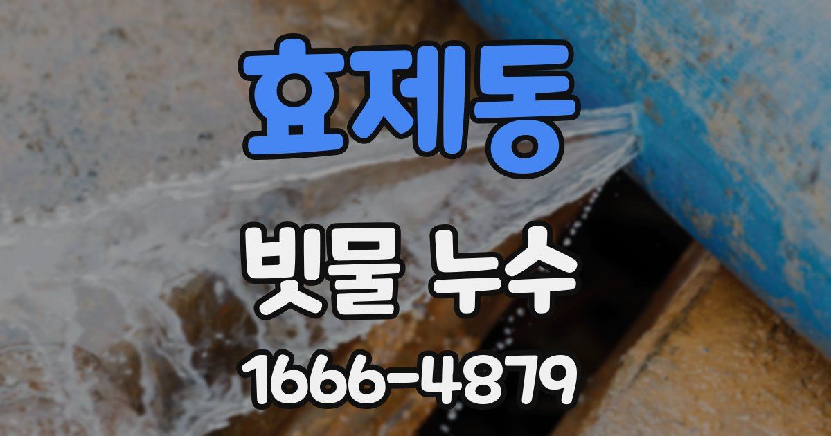 효제동 빗물 누수