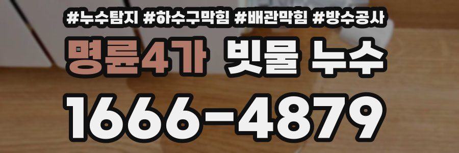명륜4가 빗물 누수