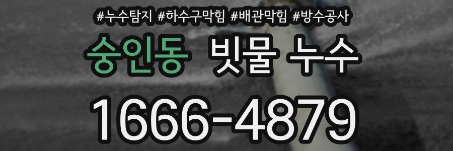 숭인동 빗물 누수