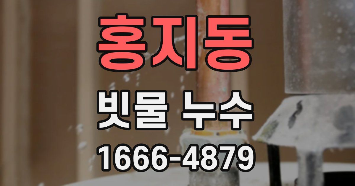 홍지동 빗물 누수
