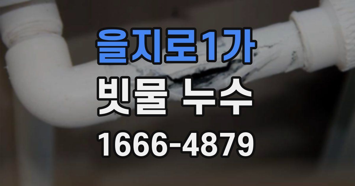 을지로1가 빗물 누수