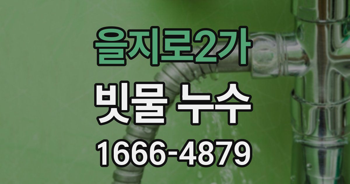 을지로2가 빗물 누수