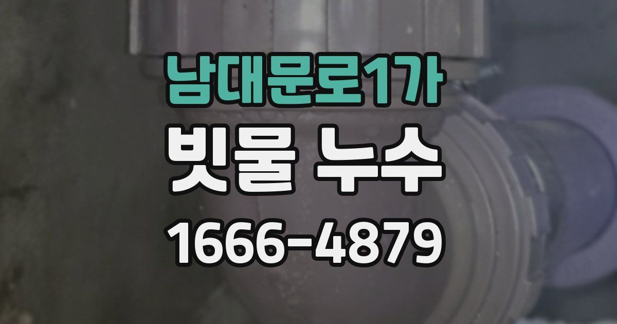 남대문로1가 빗물 누수