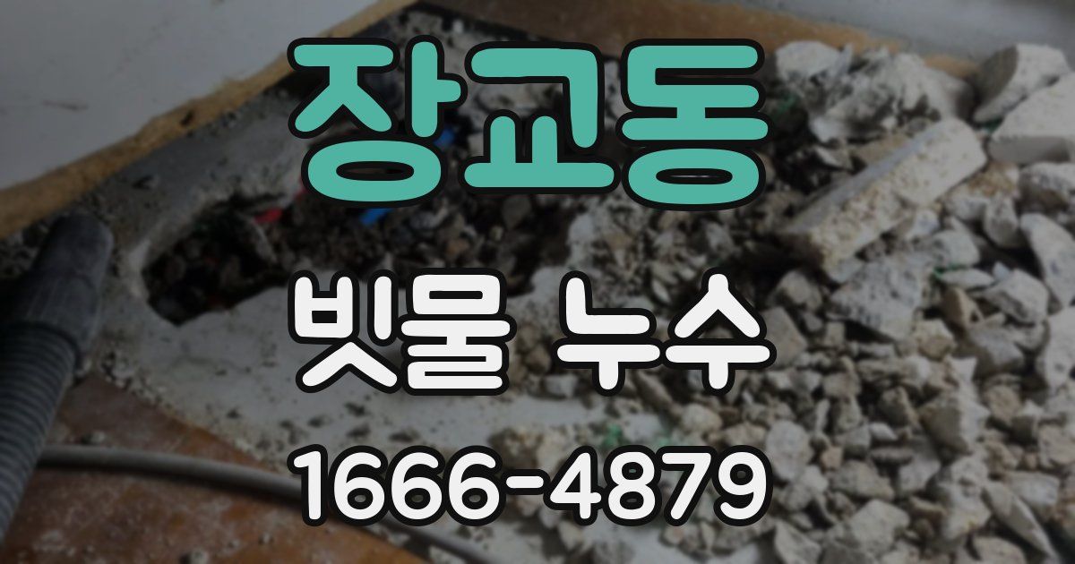 장교동 빗물 누수