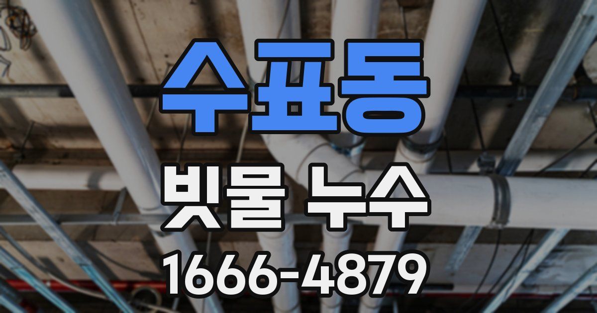 수표동 빗물 누수