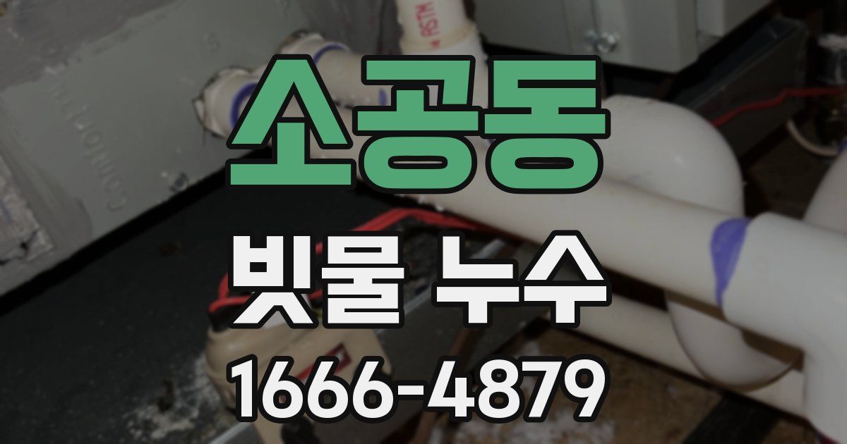 소공동 빗물 누수