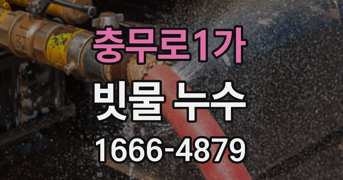 충무로1가 빗물 누수