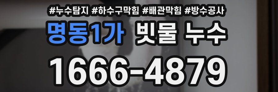 명동1가 빗물 누수