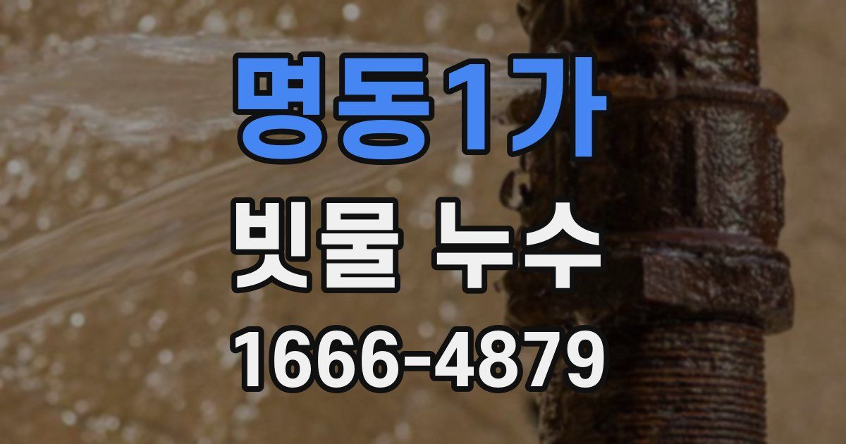 명동1가 빗물 누수