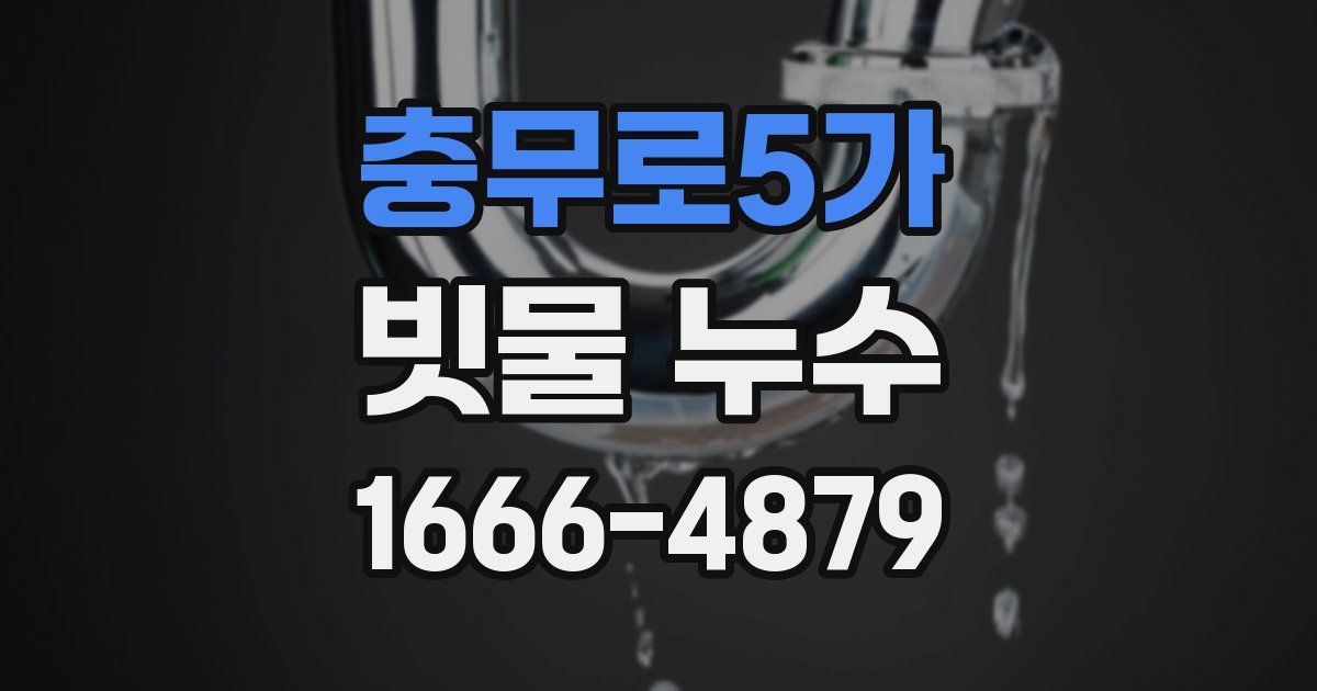 충무로5가 빗물 누수